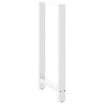 Gambe per tavolo da bar bianche 2 pz 60x(110-111) cm in acciaio