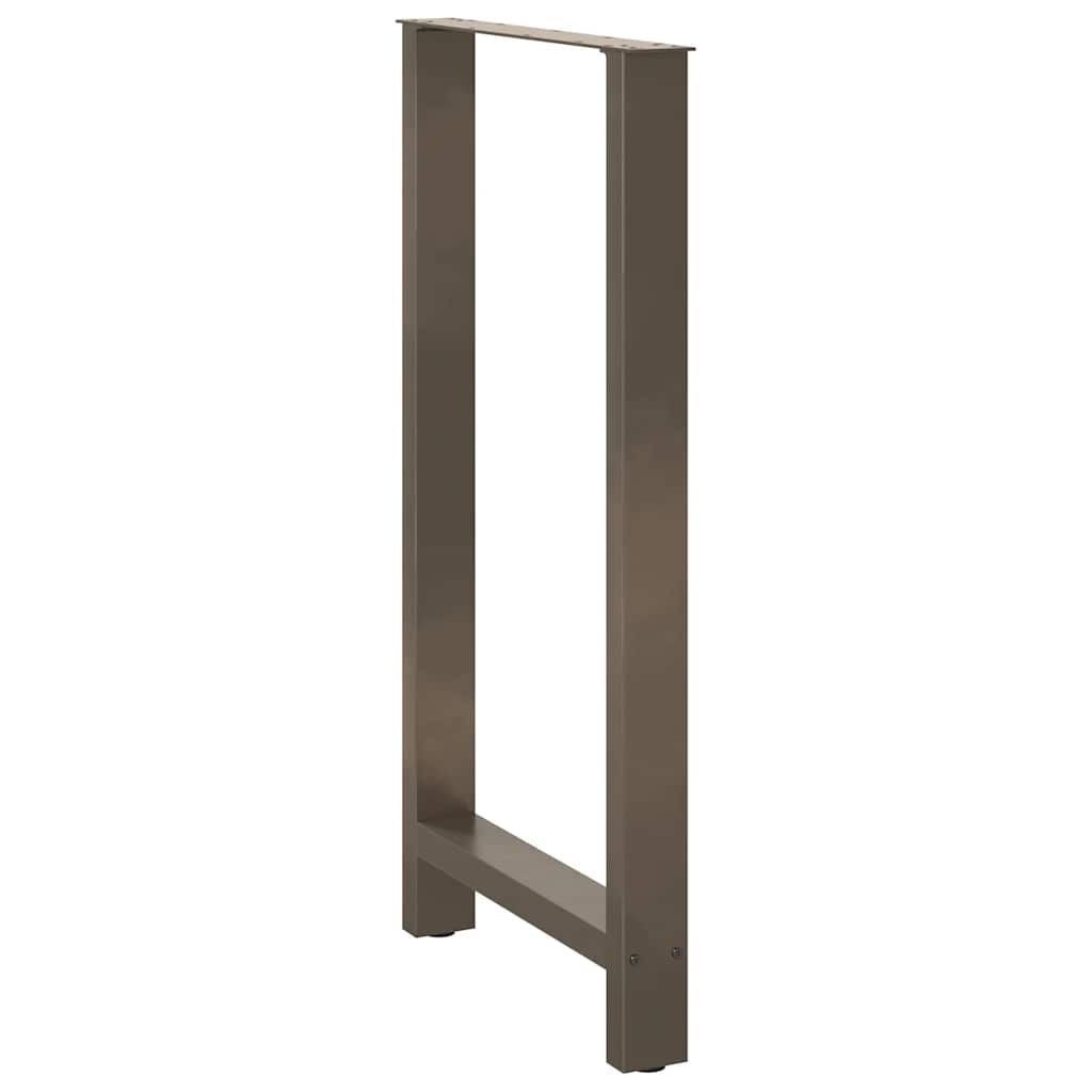 Gambe per tavolo da bar in acciaio naturale 2 pz 60x(110-111) cm in acciaio