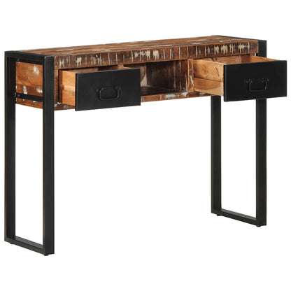 Tavolo Consolle Multicolore 100x35x75cm Legno Massello Recupero