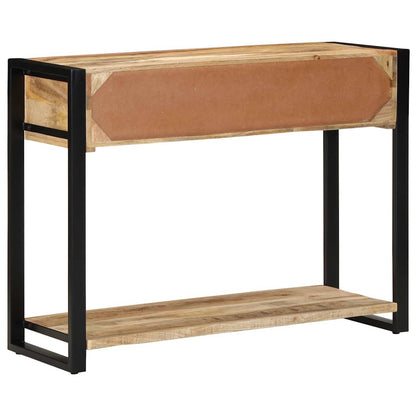 Tavolo Consolle 100x35x75 cm in Legno Massello di Mango Grezzo