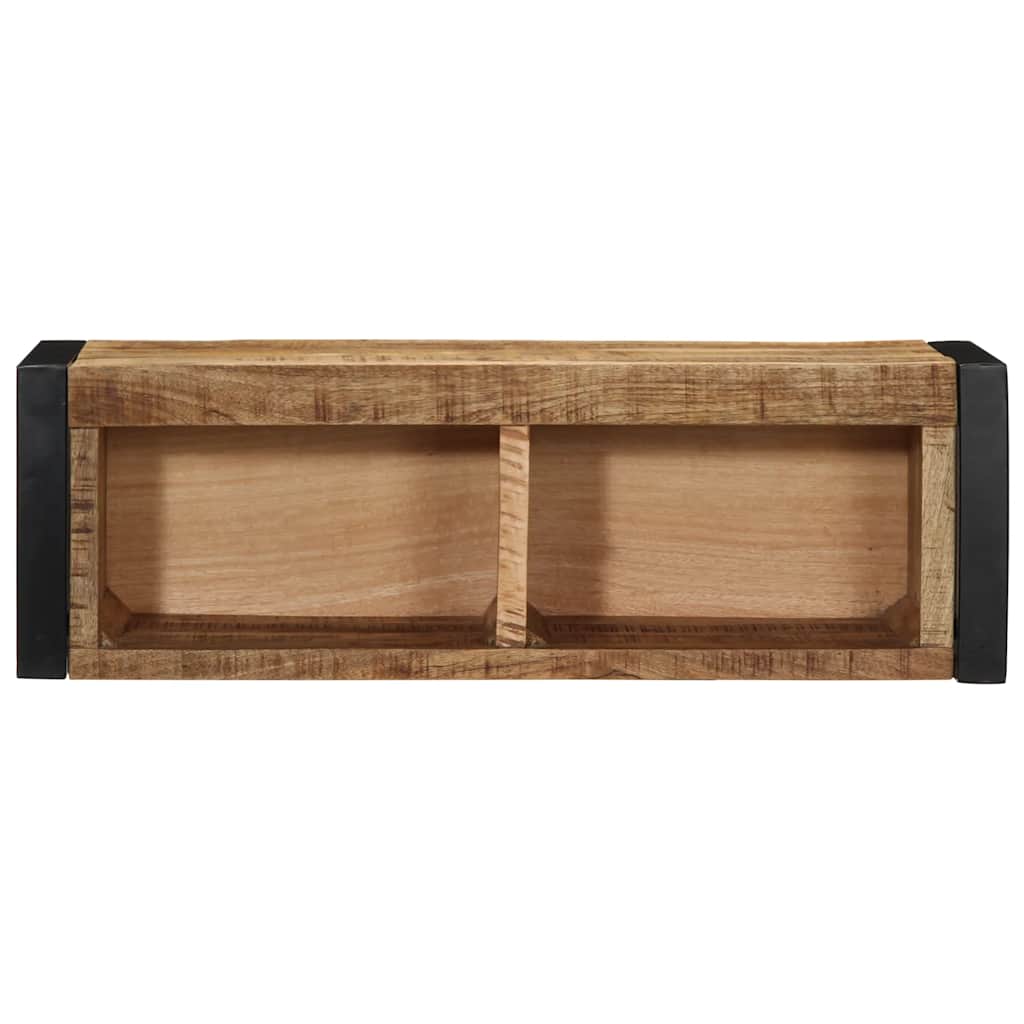 Mobile Porta TV 80x30x25 cm in Legno Massello di Mango Grezzo