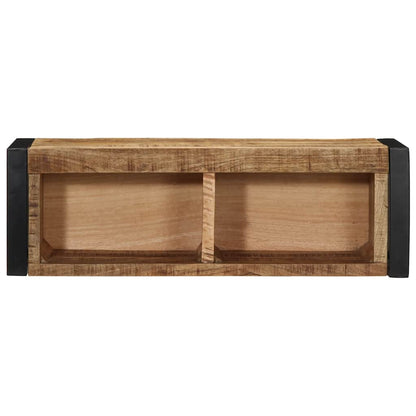 Mobile Porta TV 80x30x25 cm in Legno Massello di Mango Grezzo