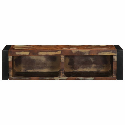 Mobile Porta TV Multicolore 80x30x25 cm Legno Massello Recupero