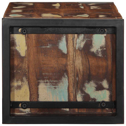 Mobile Porta TV Multicolore 80x30x25 cm Legno Massello Recupero