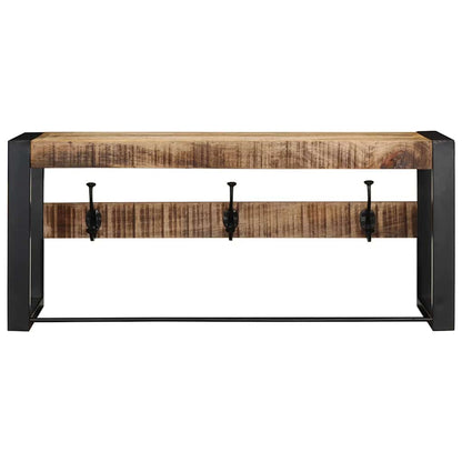 Appendiabiti 80x35x35 cm in Legno Massello Grezzo di Mango