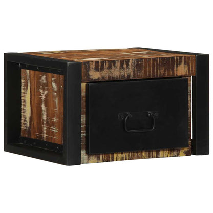 Comodini 2 pz Multicolore 40x35x25cm in Legno Massello Recupero