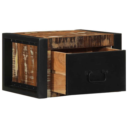 Comodini 2 pz Multicolore 40x35x25cm in Legno Massello Recupero