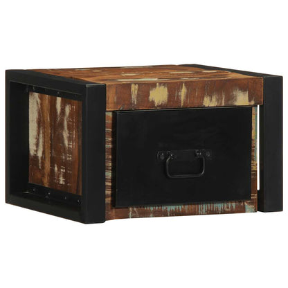 Comodini 2 pz Multicolore 40x35x25cm in Legno Massello Recupero