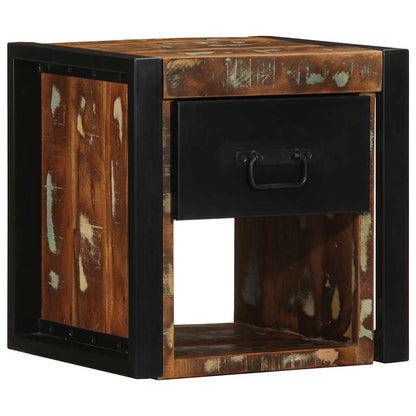 Comodini 2 pz Multicolore 40x35x40cm in Legno Massello Recupero