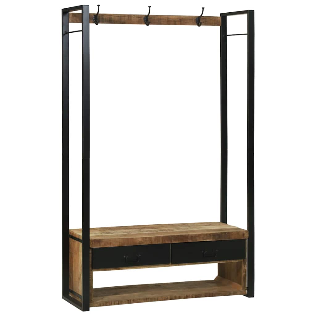 Stendibiancheria con cassetto Marrone Legno massello di mango