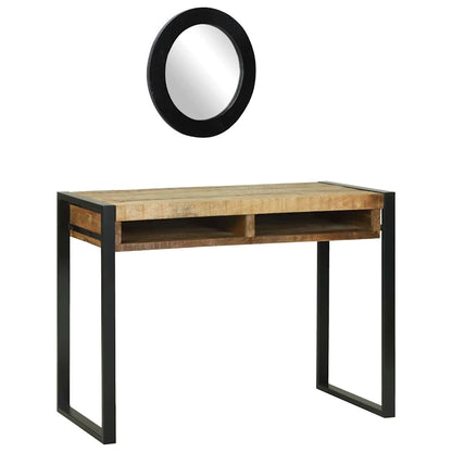 Tavolo da Trucco con specchio Marrone Legno massello di mango