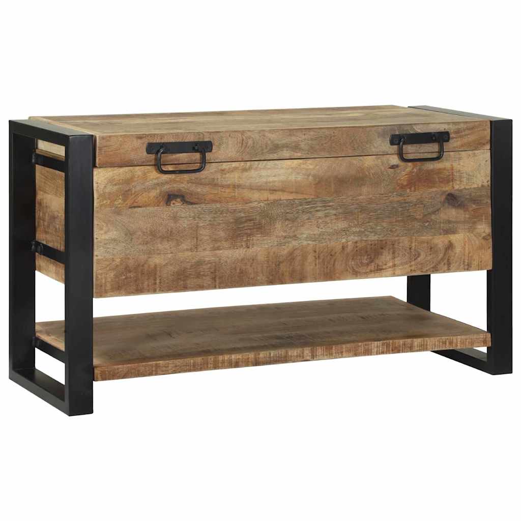 Scatola di Stoccaggio Marrone Legno massello di mango