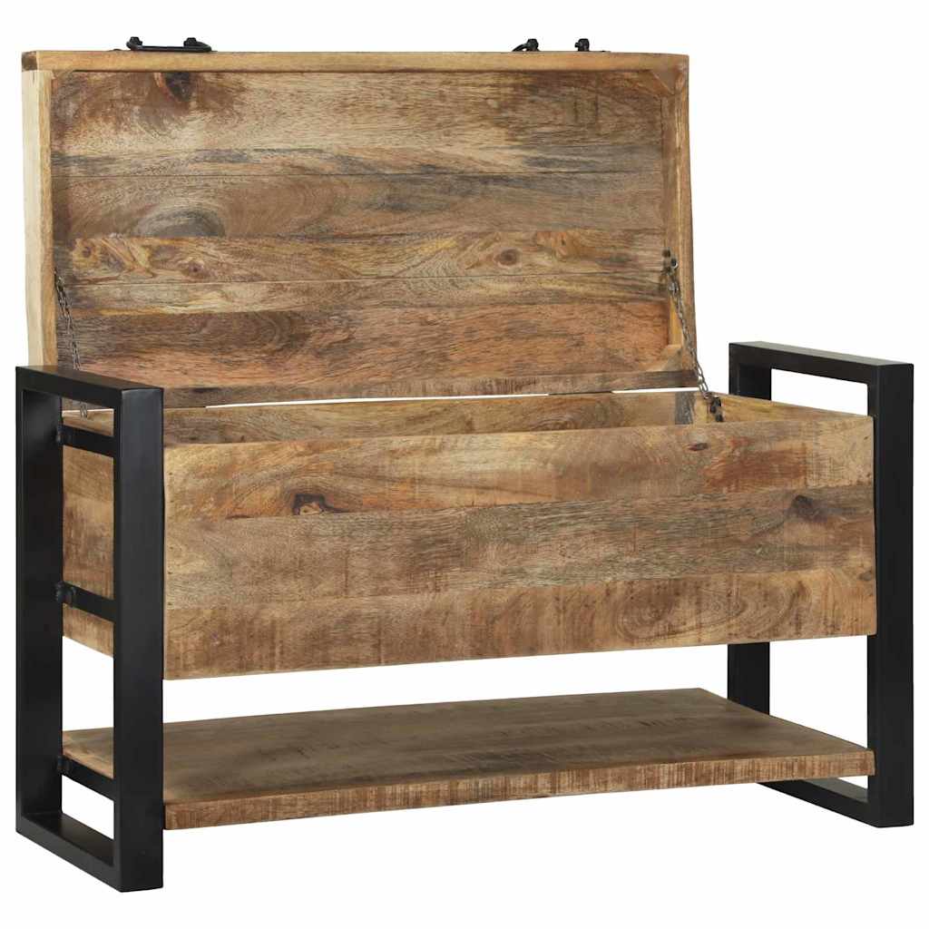 Scatola di Stoccaggio Marrone Legno massello di mango