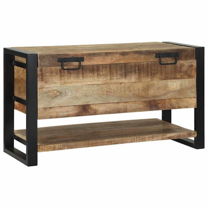 Scatola di Stoccaggio Marrone Legno massello di mango