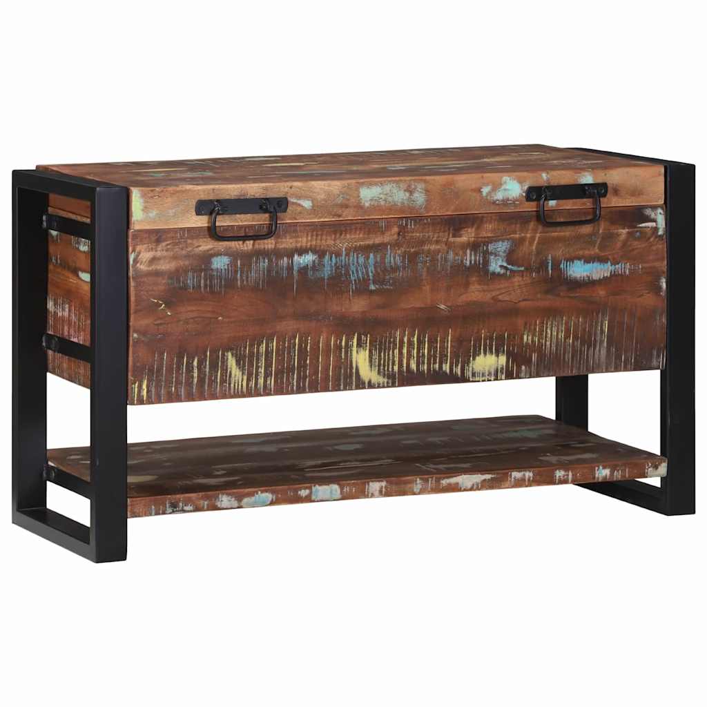 Scatola di Stoccaggio Multicolore Legno massello di recupero