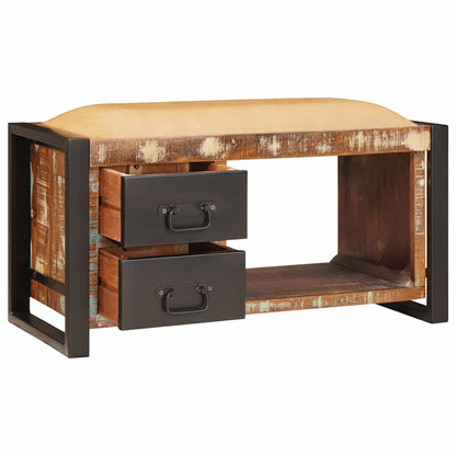 Panchina con contenitore Multicolore Legno massello di recupero