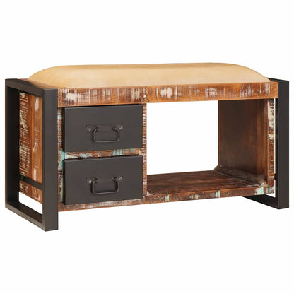 Panchina con contenitore Multicolore Legno massello di recupero