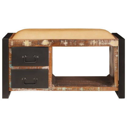 Panchina con contenitore Multicolore Legno massello di recupero