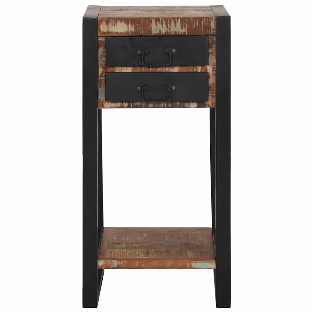 Tavolino Multicolore 40 x 40 x 80 cm Legno Recuperato Massello