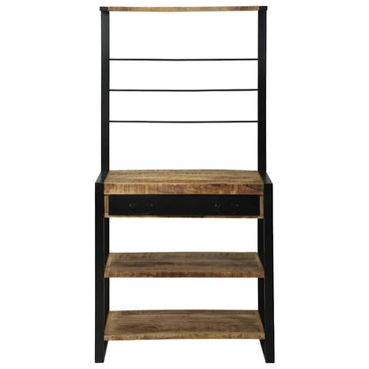 Scaffale da cucina Marrone e Nero 80 x 40 x 160 cm