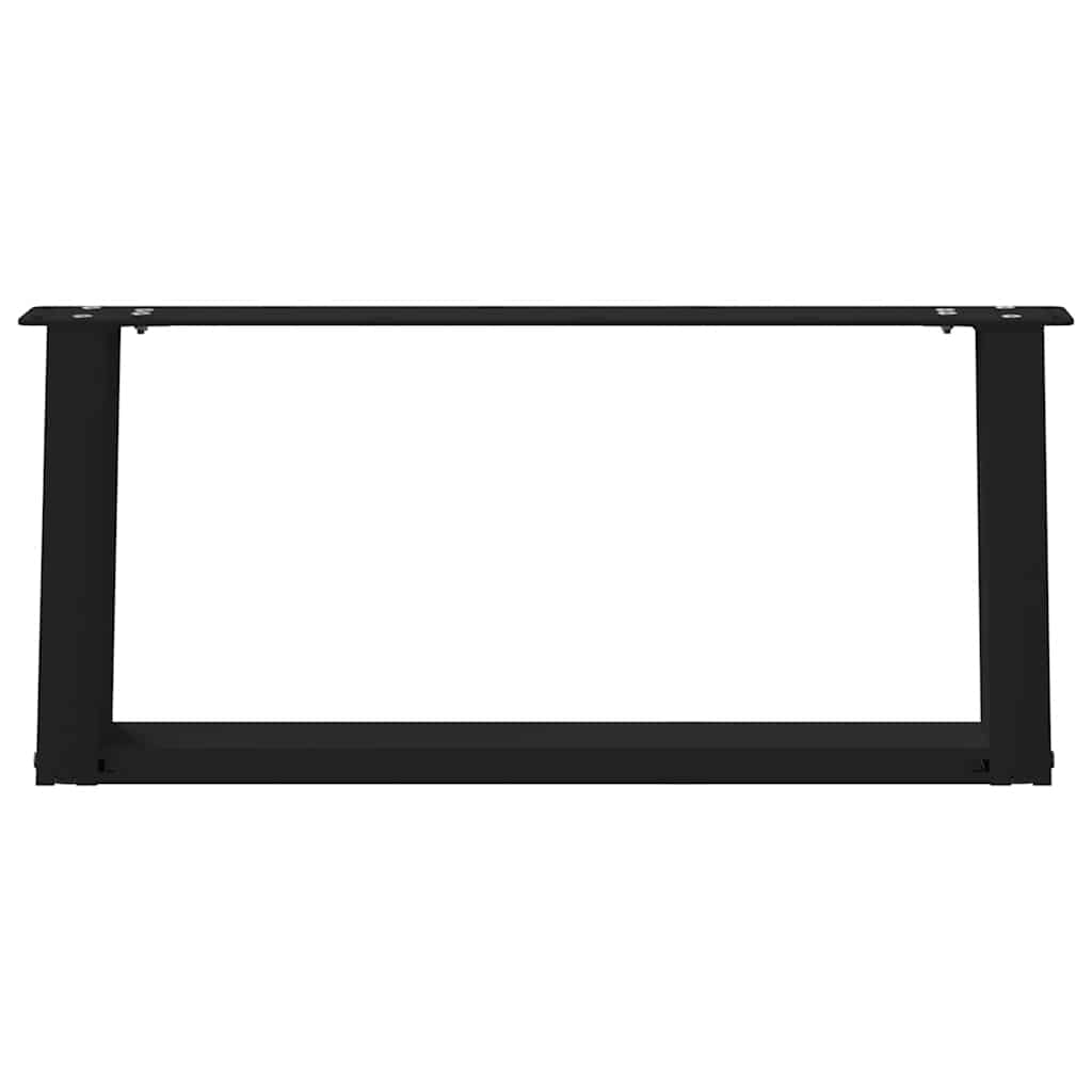 Gambe per Tavolino da CaffÃ¨ a Forma di U 2 pz Nere 60x(30-31) cm Acciaio