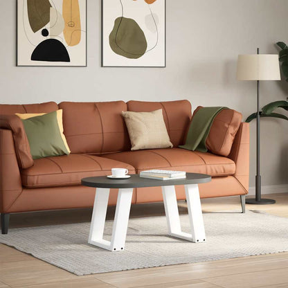 Gambe per Tavolino da CaffÃ¨ a Forma di U 2 pz Bianche 28x(42-43) cm Acciaio