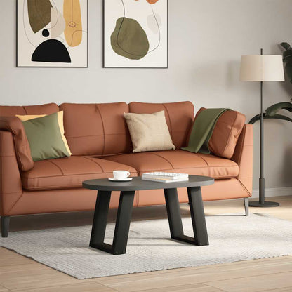 Gambe per Tavolino da CaffÃ¨ a Forma di U 2 pz Nere 38x(42-43) cm Acciaio