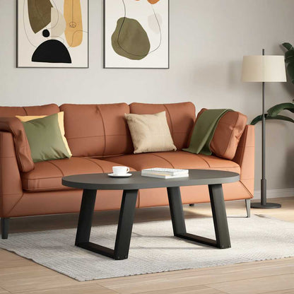 Gambe per Tavolino da CaffÃ¨ a Forma di U 2 pz Nere 60x(42-43) cm Acciaio