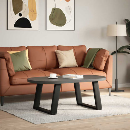 Gambe per Tavolino da CaffÃ¨ a Forma di U 2 pz Nere 70x(42-43) cm Acciaio