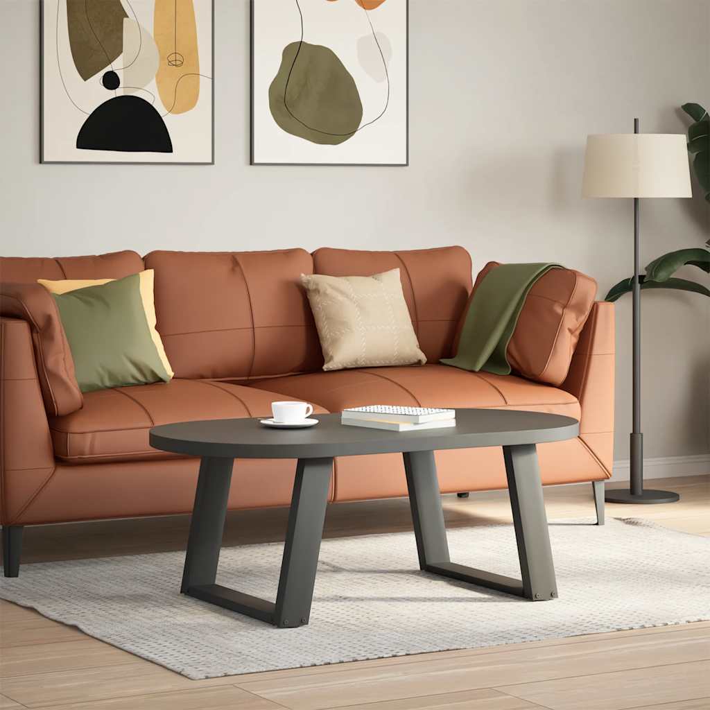 Gambe per Tavolino da CaffÃ¨ a Forma di U 2 pz Antracite 70x(42-43) cm Acciaio