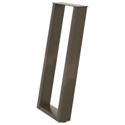 Gambe Tavolo Consolle a U 2 pz 28x(72-73) cm Acciaio