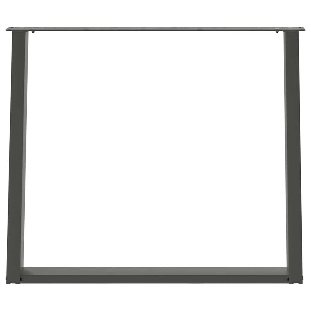 Gambe per tavolo da pranzo a forma di U 2 pz Antracite 100x(72-73) cm Acciaio
