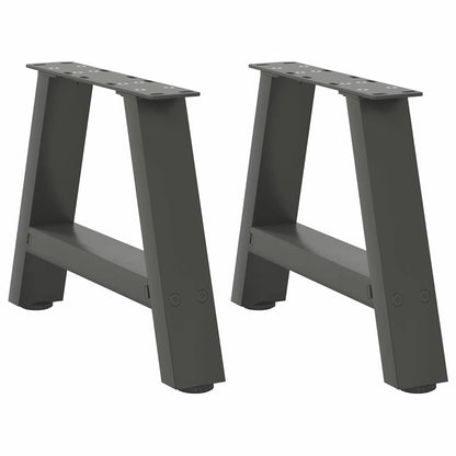 Gambe per Tavolino da CaffÃ¨ a Forma di A 2 pz Antracite 30x(30-31) cm Acciaio