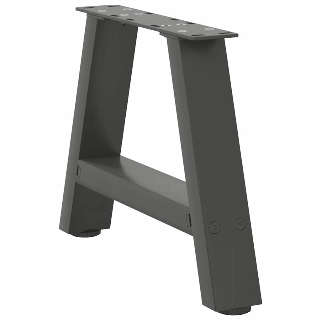Gambe per Tavolino da CaffÃ¨ a Forma di A 2 pz Antracite 30x(30-31) cm Acciaio