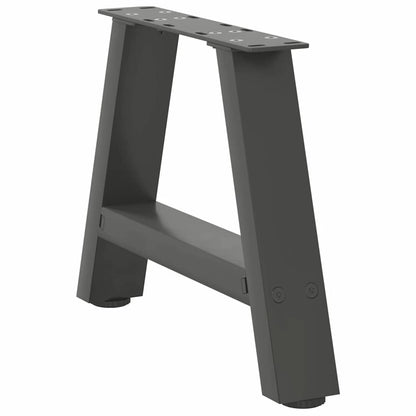 Gambe per Tavolino da CaffÃ¨ a Forma di A 2 pz Antracite 30x(30-31) cm Acciaio