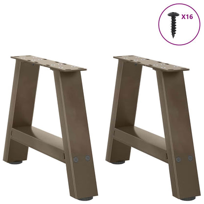 Gambe per Tavolino da CaffÃ¨ a Forma di A 2 pz 30x(30-31) cm Acciaio