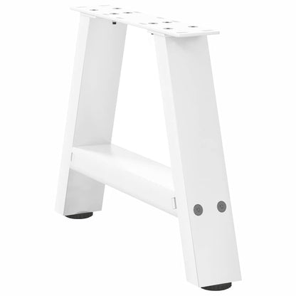 Gambe per Tavolino da CaffÃ¨ a Forma di A 2 pz Bianche 40x(30-31) cm Acciaio