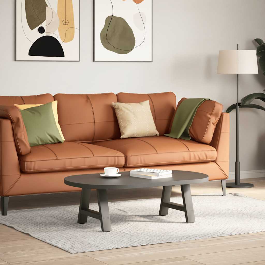 Gambe per Tavolino da CaffÃ¨ a Forma di A 2 pz Antracite 40x(30-31) cm Acciaio