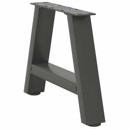 Gambe per Tavolino da CaffÃ¨ a Forma di A 2 pz Antracite 40x(30-31) cm Acciaio