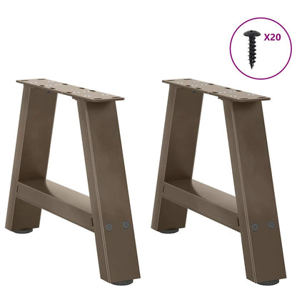 Gambe per Tavolino da CaffÃ¨ a Forma di A 2 pz 40x(30-31) cm Acciaio