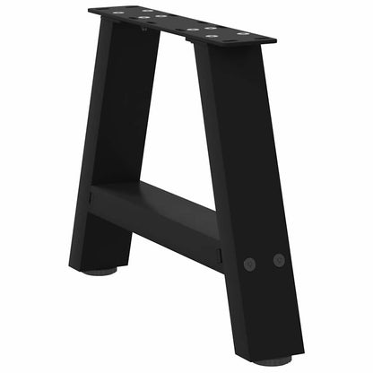 Gambe per Tavolino da CaffÃ¨ a Forma di A 2 pz Nere 50x(30-31) cm Acciaio