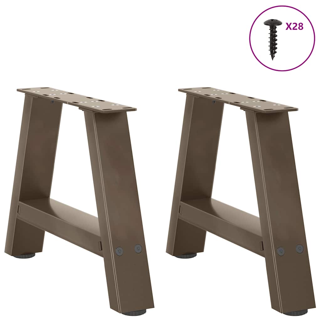 Gambe per Tavolino da CaffÃ¨ a Forma di A 2 pz 50x(30-31) cm Acciaio