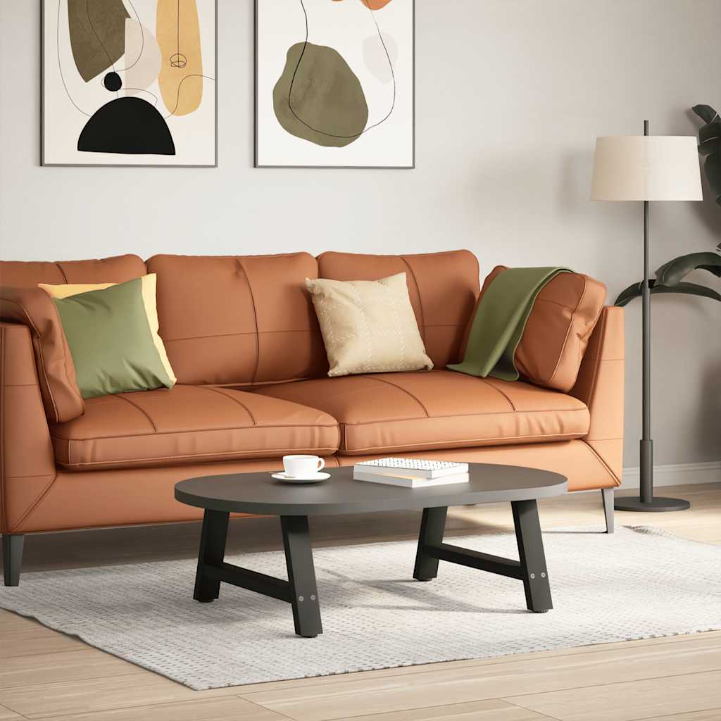 Gambe per Tavolino da CaffÃ¨ a Forma di A 2 pz Nere 60x(30-31) cm Acciaio