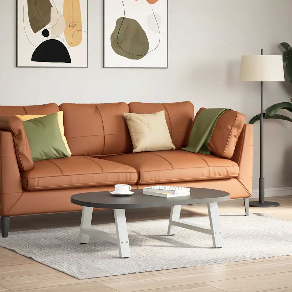 Gambe per Tavolino da CaffÃ¨ a Forma di A 2 pz Bianche 60x(30-31) cm Acciaio