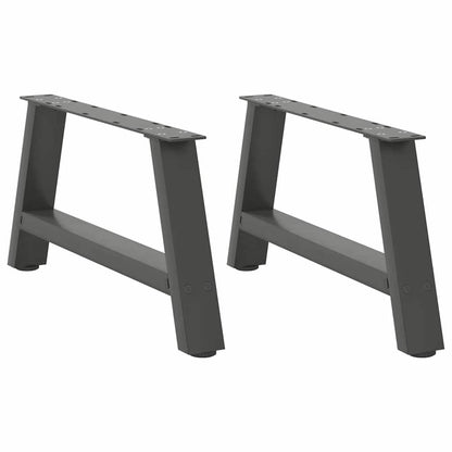 Gambe per Tavolino da CaffÃ¨ a Forma di A 2 pz Antracite 60x(30-31) cm Acciaio