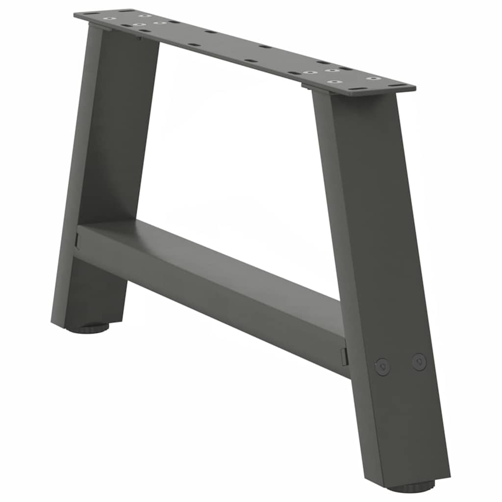 Gambe per Tavolino da CaffÃ¨ a Forma di A 2 pz Antracite 60x(30-31) cm Acciaio