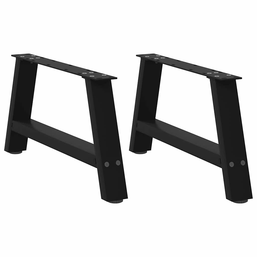 Gambe per Tavolino da CaffÃ¨ a Forma di A 2 pz Nere 70x(30-31) cm Acciaio