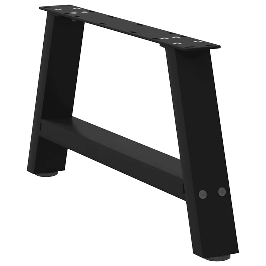 Gambe per Tavolino da CaffÃ¨ a Forma di A 2 pz Nere 70x(30-31) cm Acciaio
