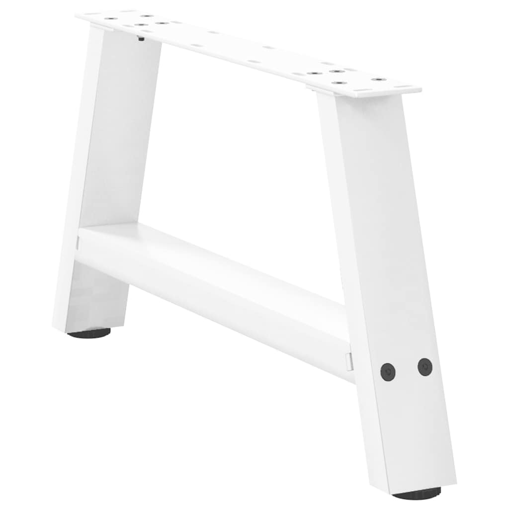 Gambe per Tavolino da CaffÃ¨ a Forma di A 2 pz Bianche 70x(30-31) cm Acciaio