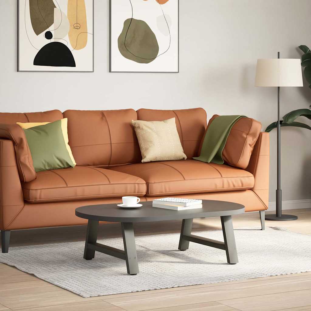 Gambe per Tavolino da CaffÃ¨ a Forma di A 2 pz Antracite 70x(30-31) cm Acciaio